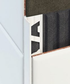 L Profile Aluminium 6mm White x 3m-0